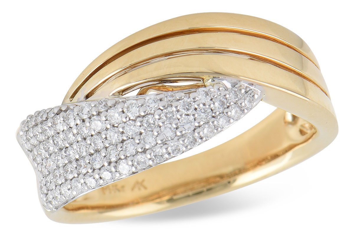 American Diamond Ring For Women In 22K Gold – Lagu Bandhu